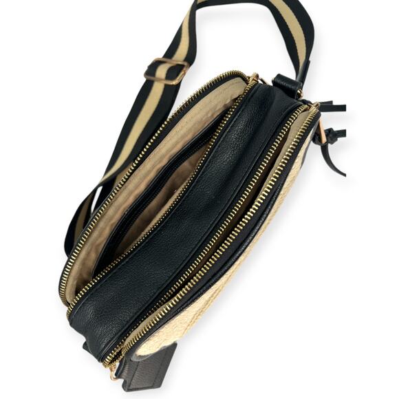 CHICO'S Crossbody Camera Bag Woven Purse - Picture 9 of 11